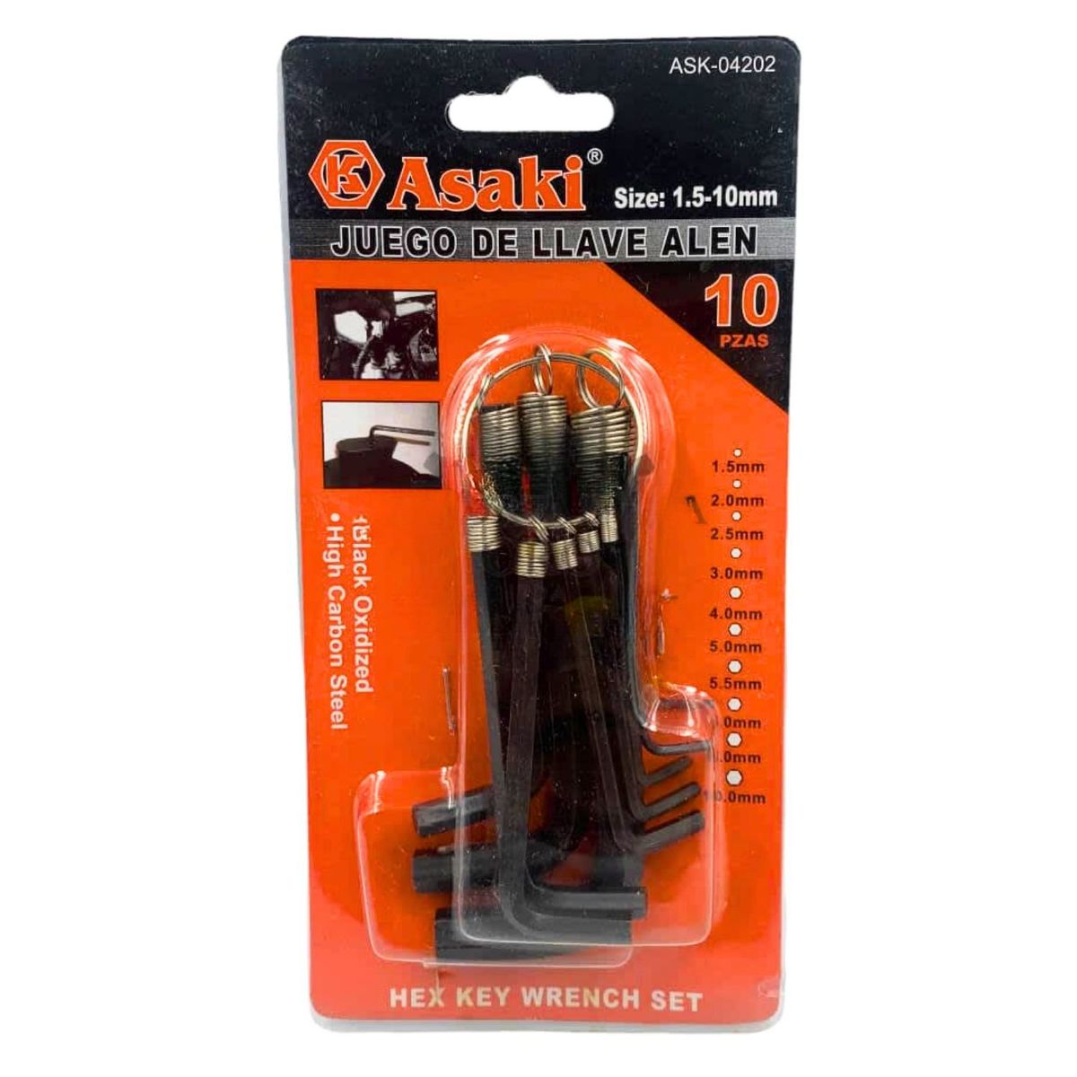 GENERICO - Set 10 Pzas de Llave Allen 10mm Herramientas Ferreteria