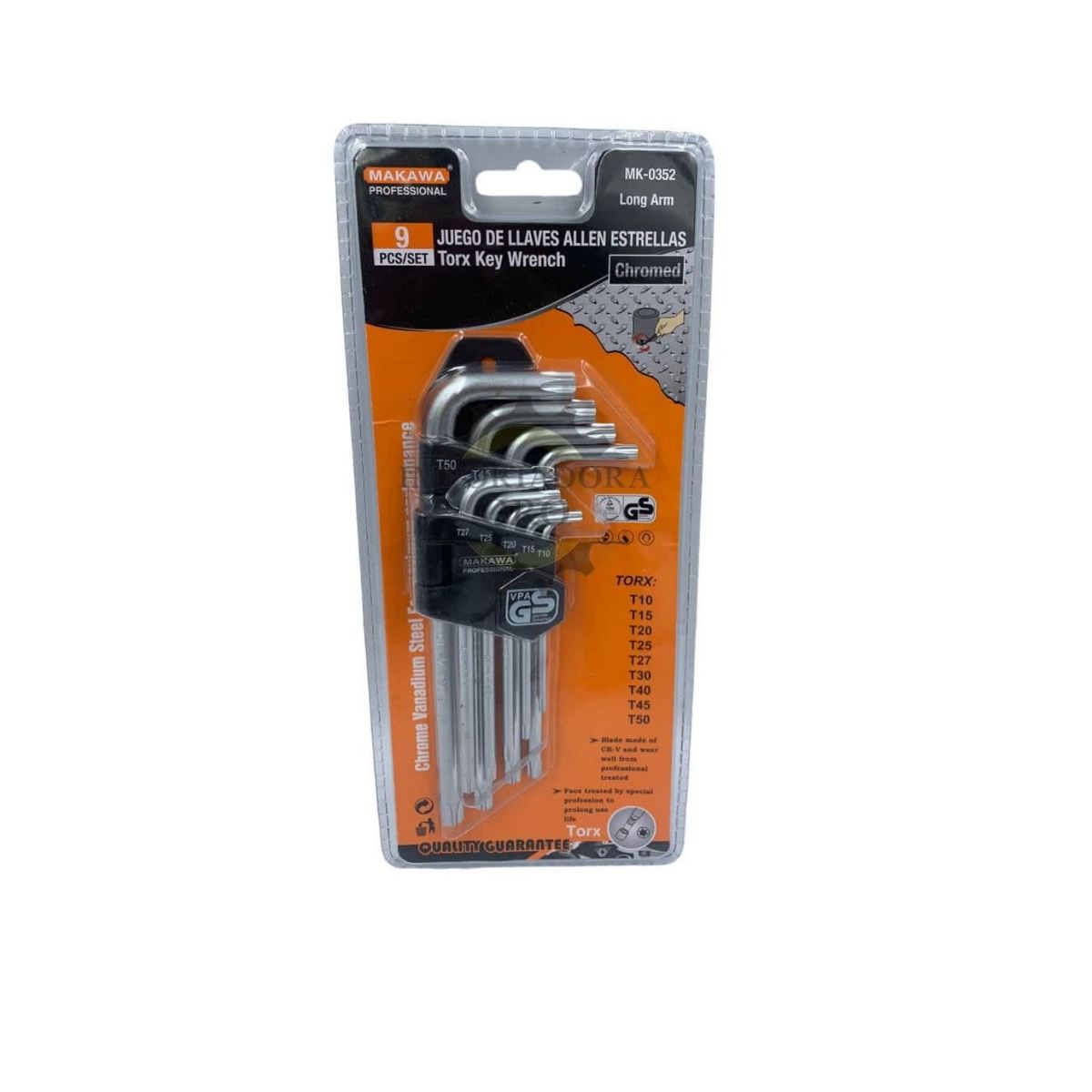 GENERICO - Set Llaves Allen Estrellas L 9 Pzas Herramienta Profesional