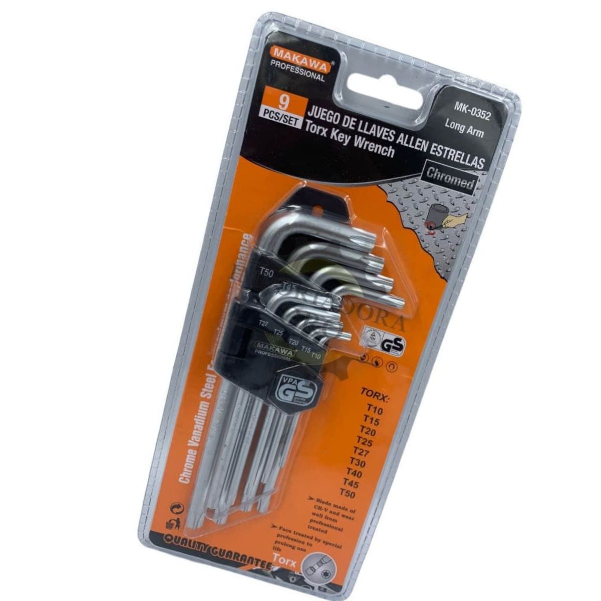 GENERICO - Set Llaves Allen Estrellas L 9 Pzas Herramienta Profesional