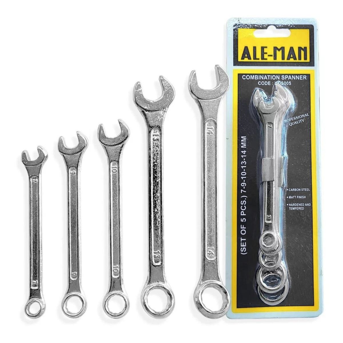 GENERICO - Set Llave Punta Corona 5 Pzas 7-14mm Herramienta Profesional