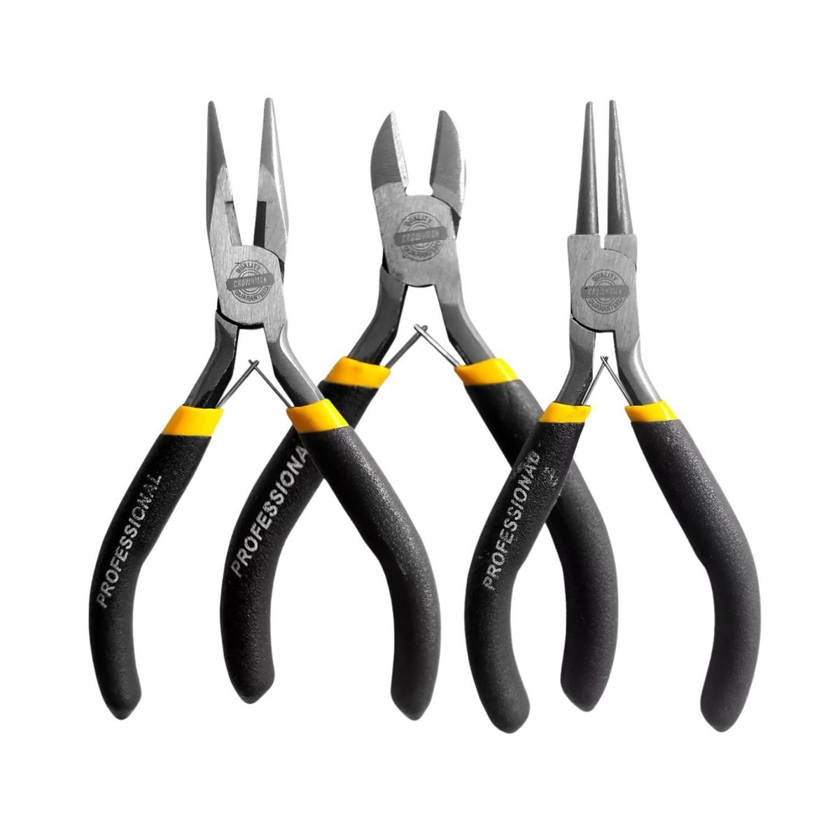 GENERICO - Set 3 Mini Alicates 5 Pulgadas con Aislacion Electrica Ferreteria