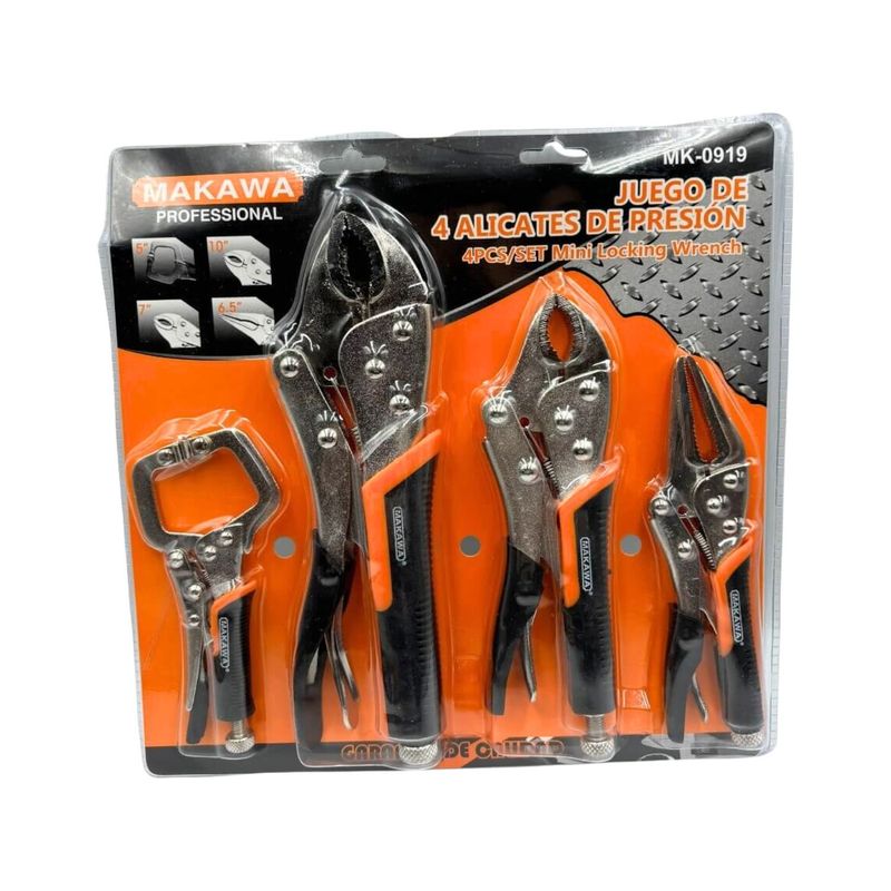 GENERICO - Set 4 Alicates Tipo Caiman Multifuncion Total Corte Ferreteria