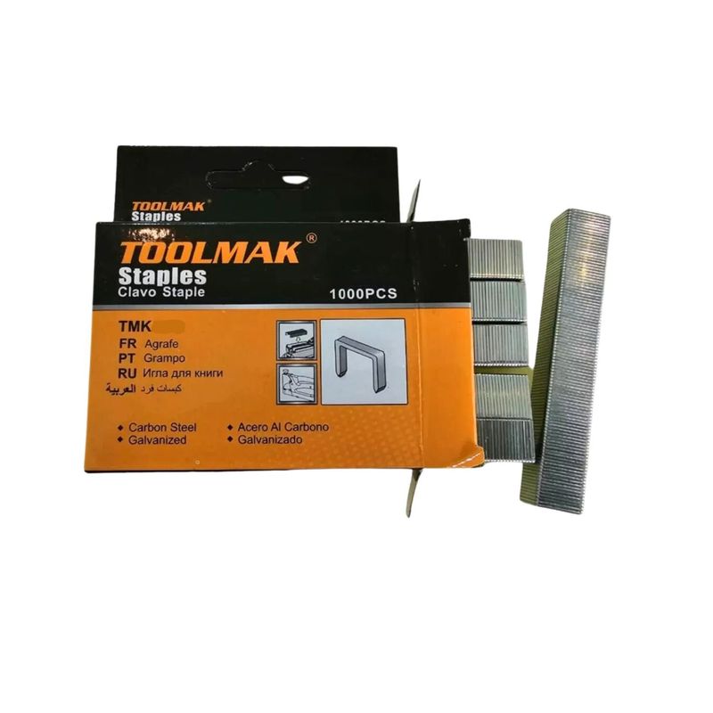 GENERICO - Caja 1000 Corchetes 6MM Grampas Acero Galvanizado Ferreteria