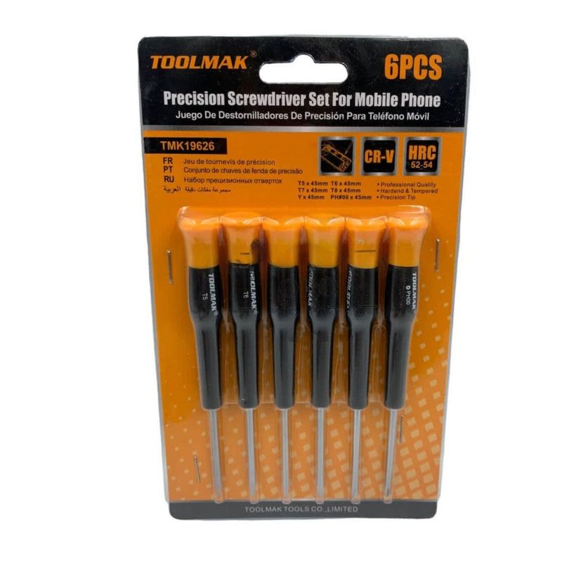 GENERICO - Set Destornilladores de Precision 6 Pzas Herramientas Profesional