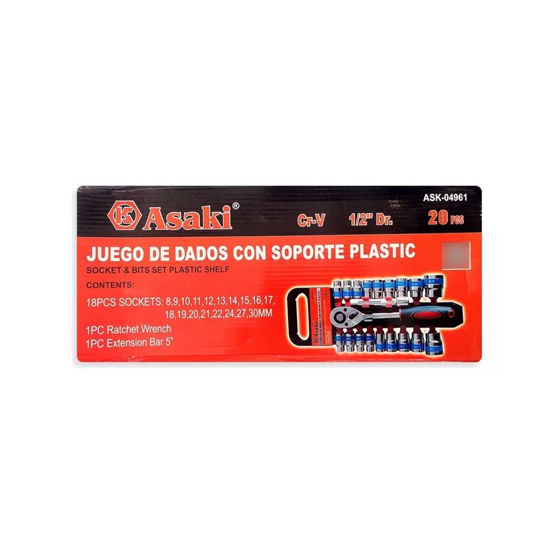 GENERICO - Set Juego de Dados 20 Pzas Multifuncional de 12 Pulgadas