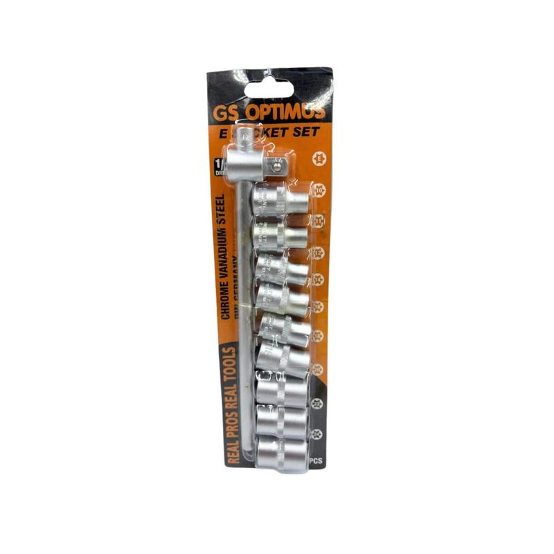GENERICO - Set Juego de Dados 10 Pzas Punta Estrellas 12 Pulgadas Ferreteria