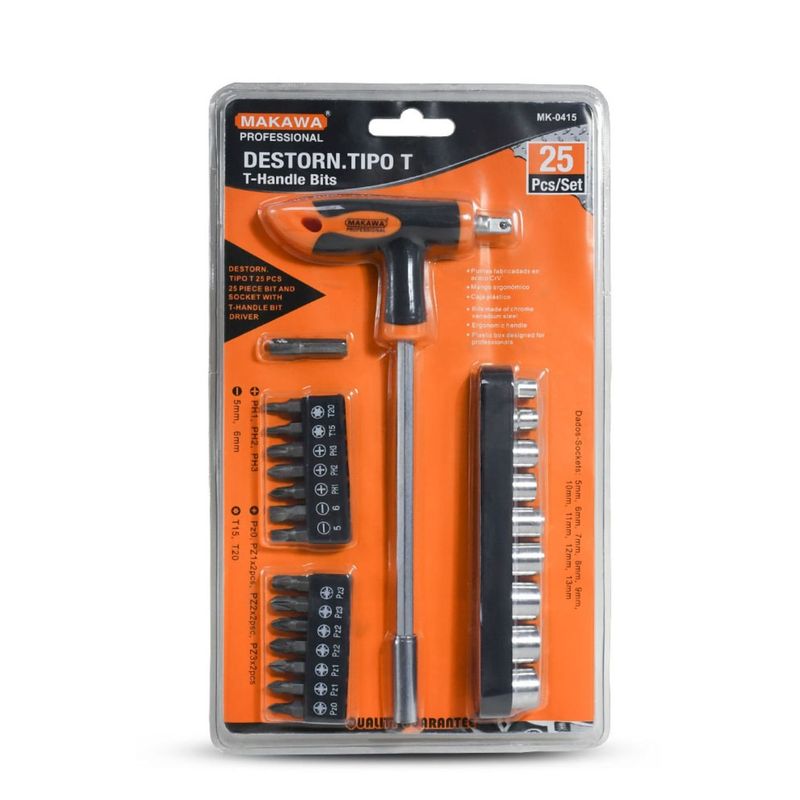 GENERICO - Set Juego de Destornillador Tipo T 25 Pzas Profesional