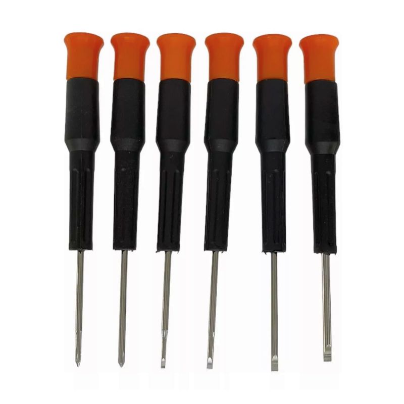 GENERICO - Set Juego 6 Pzas Destornilladores Perilleros de 45mm Profesional