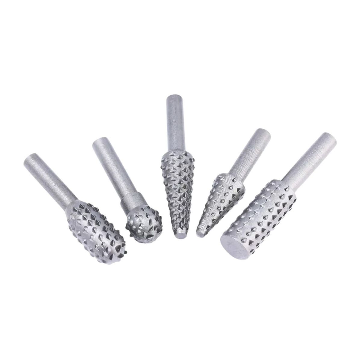 GENERICO - Set Escofina Giratorias 5 Pzas para Madera Herramienta Profesional