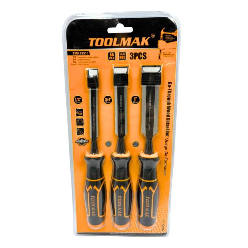 GENERICO - Set de Formon Golpe 3 Pzas 25mm Herramienta Ferreteria