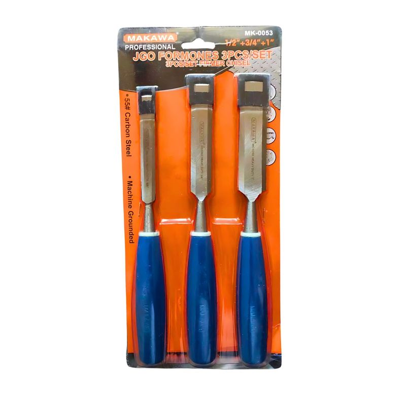 GENERICO - Set 3 Pzas Juego de Formones 25mm Herramientas Profesional
