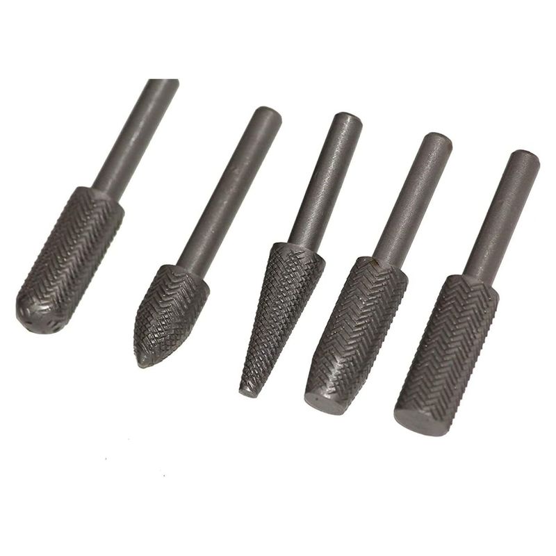 GENERICO - Set Escofina Giratorias 5 Pzas para Metal Herramienta Profesional