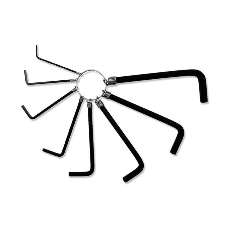 GENERICO - Set Llave Allen 8 Pzas Hasta 6mm Acero Herramientas Ferreteria