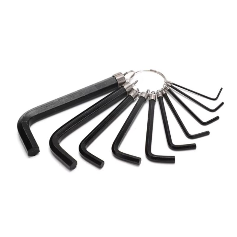 GENERICO - Set Juego Llave Allen 8 Pzas 69mm Herramientas Ferreteria