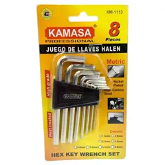 GENERICO - Set Llave Allen 8 Pzas Hasta 6mm Acero Herramientas Ferreteria