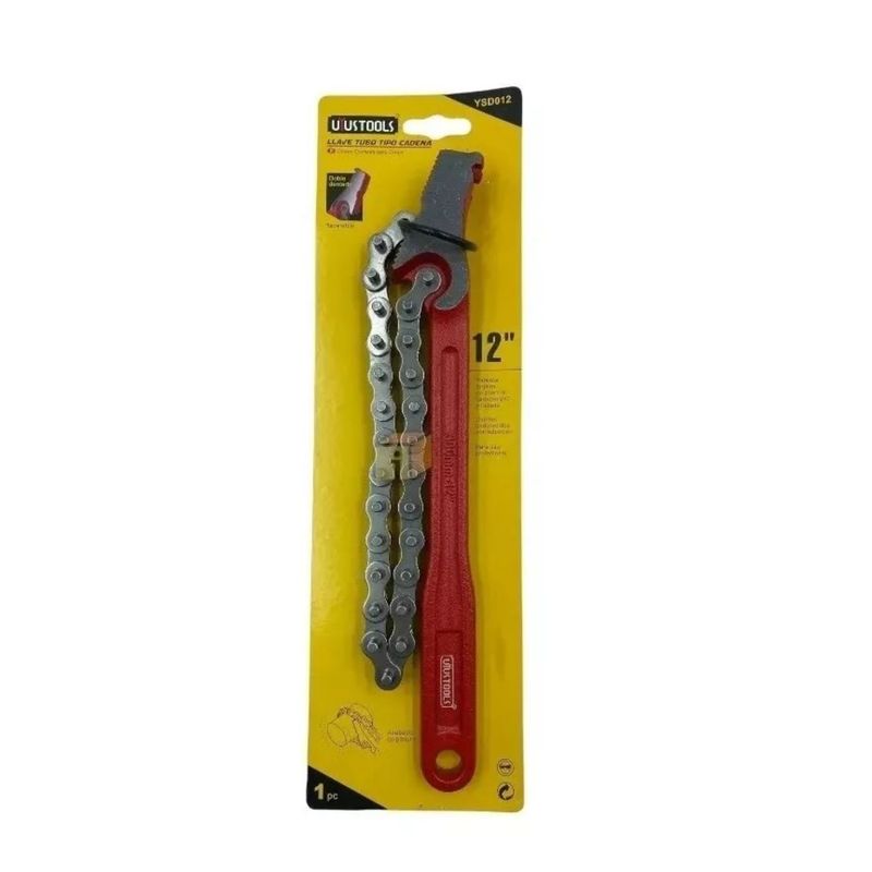 GENERICO - Llave Saca Filtro Cadena de 12 Herramienta Profesional