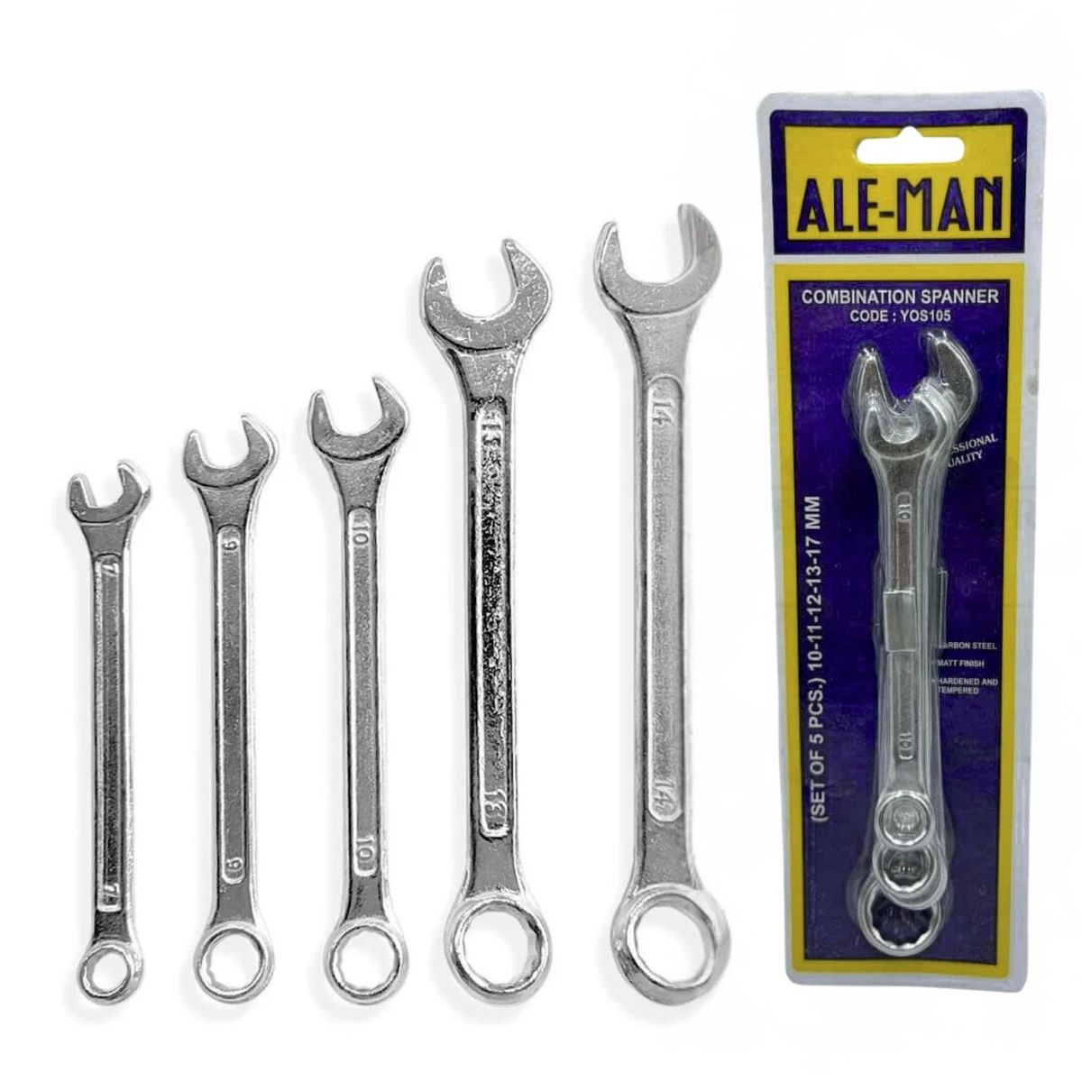 GENERICO - Set Llave Punta Corona 5 Pzas 10-17mm Herramienta Profesional