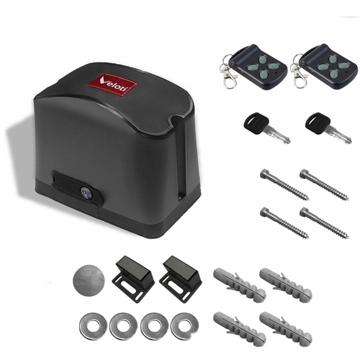 VELOTI - Kit Motor Para Porton Veloti Casa 500kg