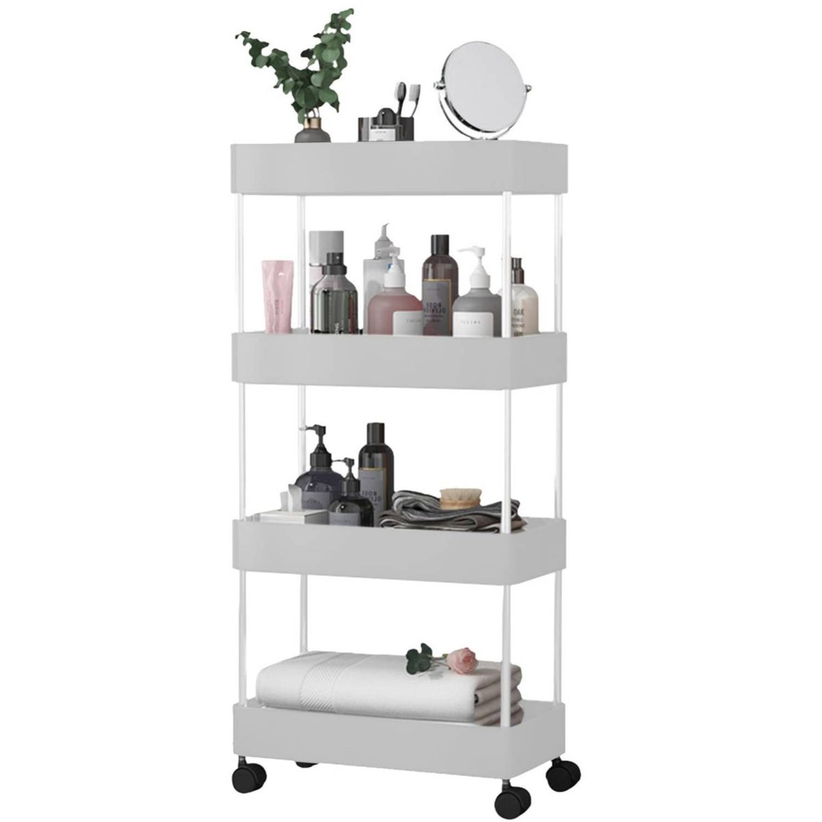 GENERICO - Carrito Organizador 4 Niveles Con Ruedas Multifuncional