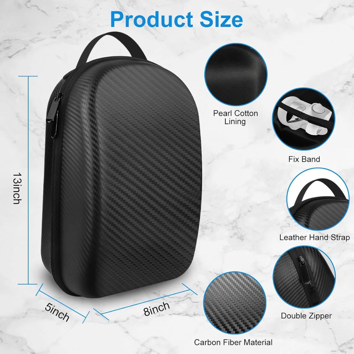 GENERICO - Bolso Antigolpes Transporte Fibra Para Meta oculus Quest 2