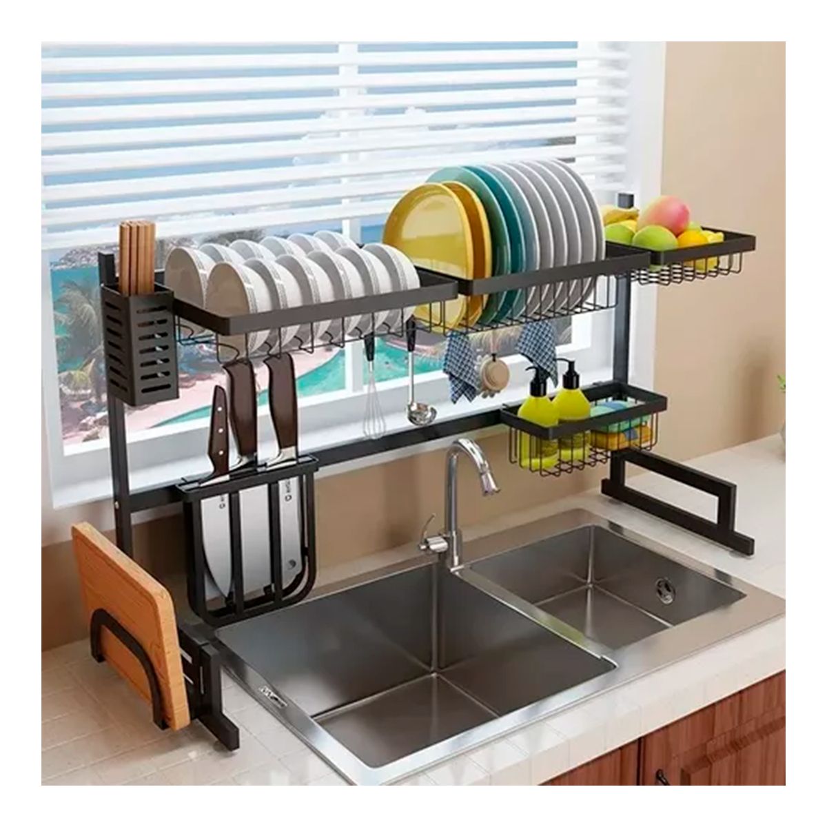 GENERICO - Rack Escurridor Organizador Cocina Secador Platos 85cm