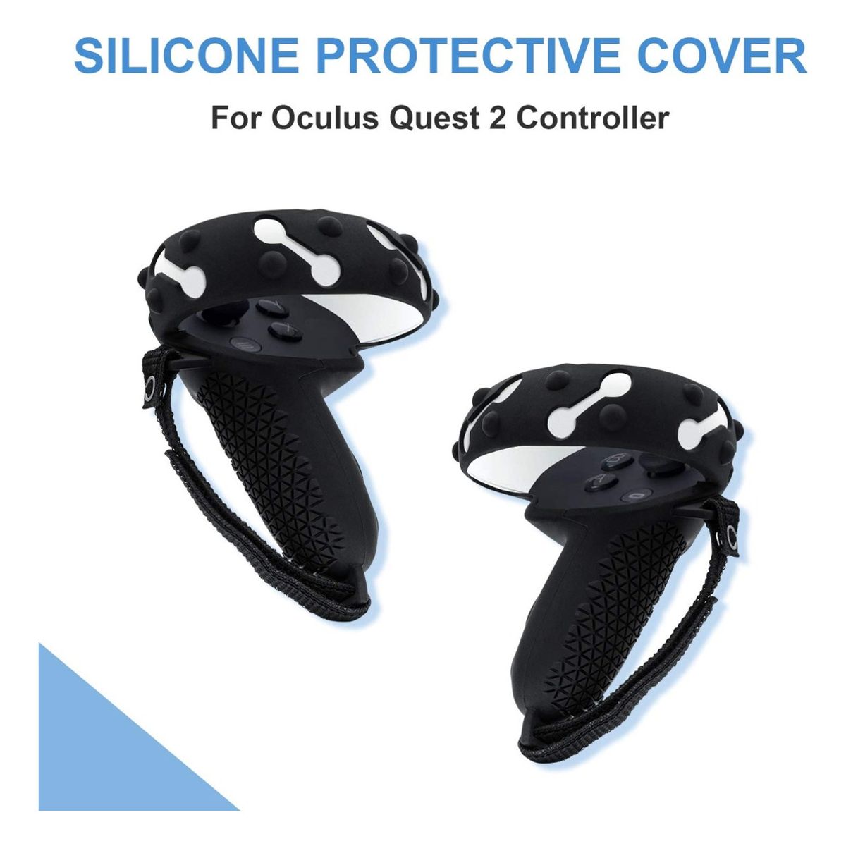 GENERICO - Funda Grips Para Mandos Oculus Quest 2 + Correa Ajustables