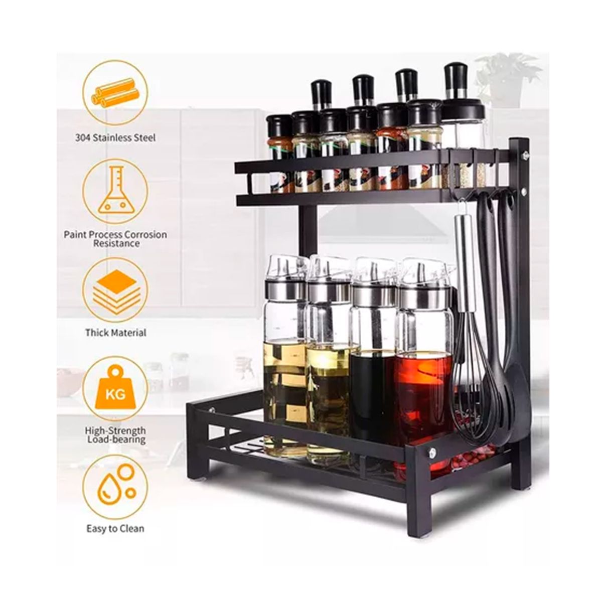 GENERICO - Rack Organizador Multifunción Para Especias 2 Niveles