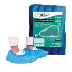 REUTTER - Cubrezapato Polietileno Azul Cranberry Bolsa 100 Un