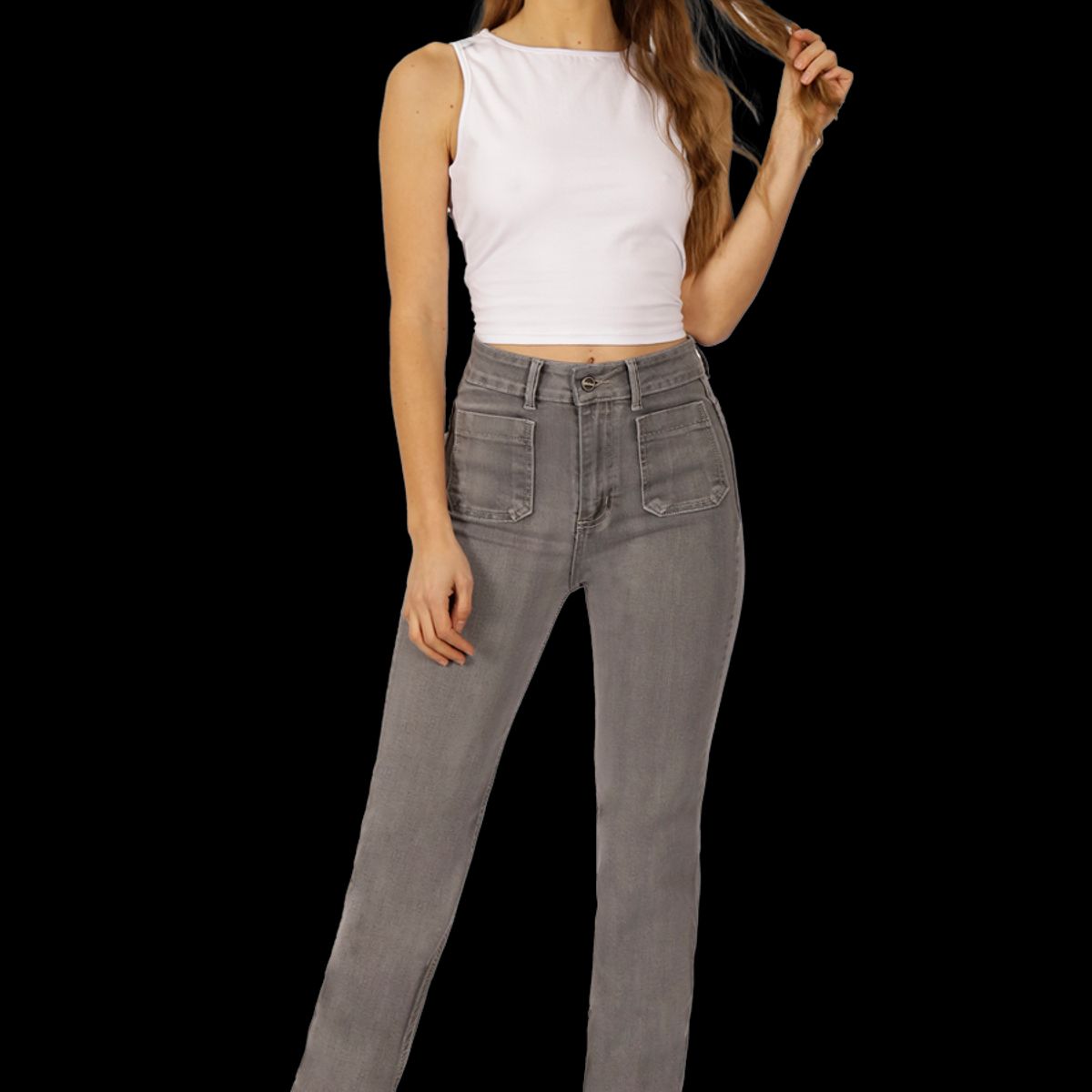 DIVINO JEANS - Jeans Valeria IV Gris Divino Jeans
