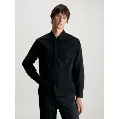 CALVIN KLEIN - Camisa Elástica Boxy Popelín Negro