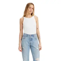 LEVIS - Polera Mujer Lisa Sin Mangas Blanco