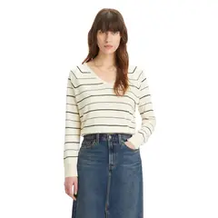 LEVIS - Sweater Mujer Cuello en V Beige