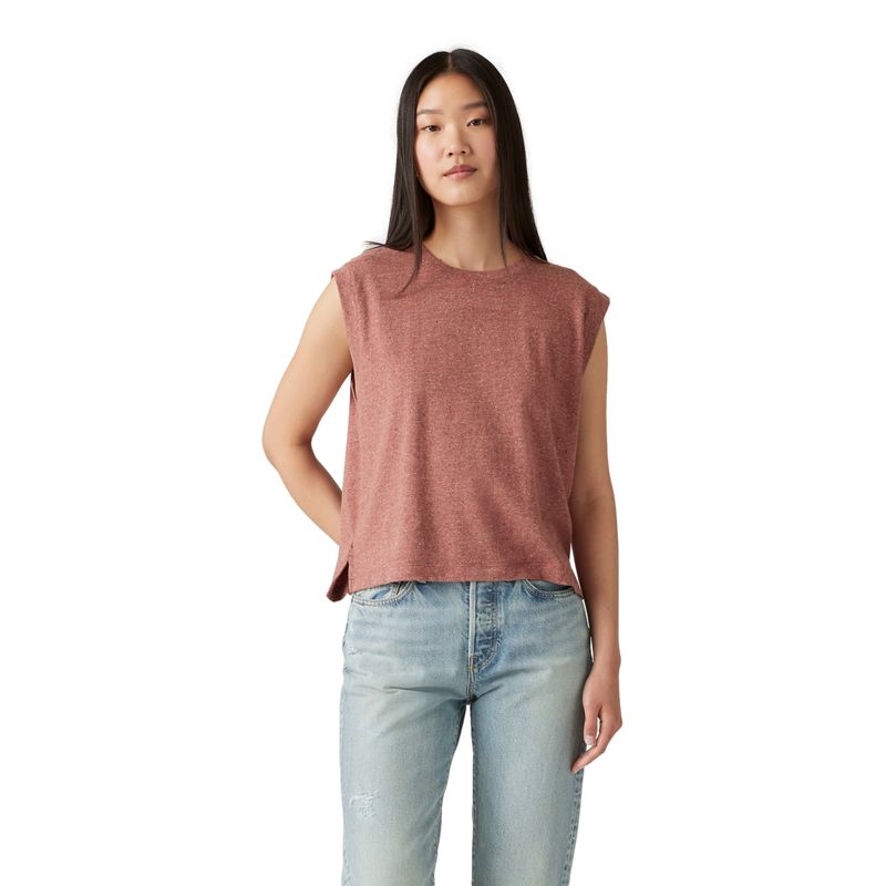 LEVIS - Polera Mujer Relaxed Fit Terracota Levis