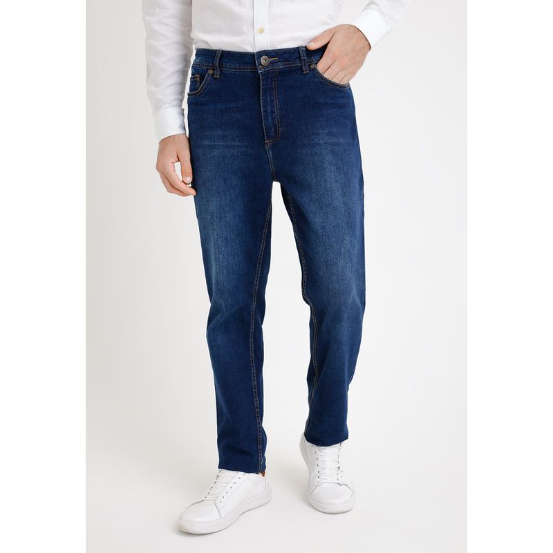 TRIAL - Jeans hombre Casual Slim Fit Metropoli Algodón Azul medio