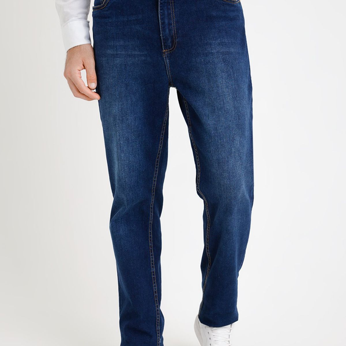 TRIAL - Jeans hombre Casual Slim Fit Metropoli Algodón Azul medio