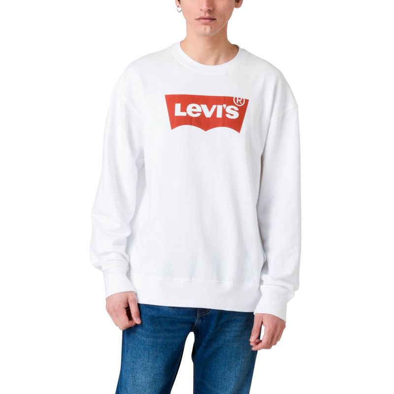 LEVIS - Polerón Hombre Logo Batwing Blanco Levis