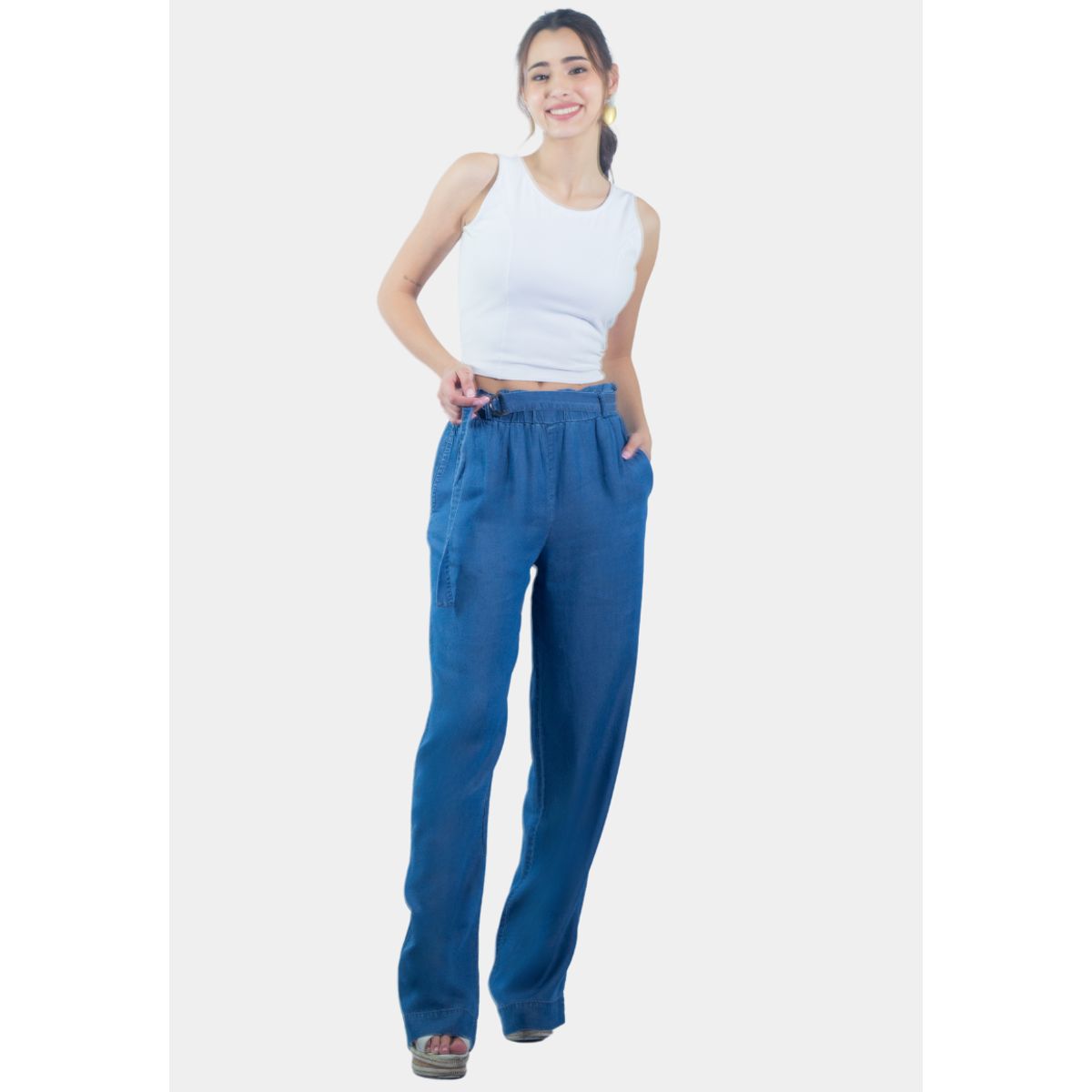 TENTATION - Pantalon Palazzo Tencel Tentation
