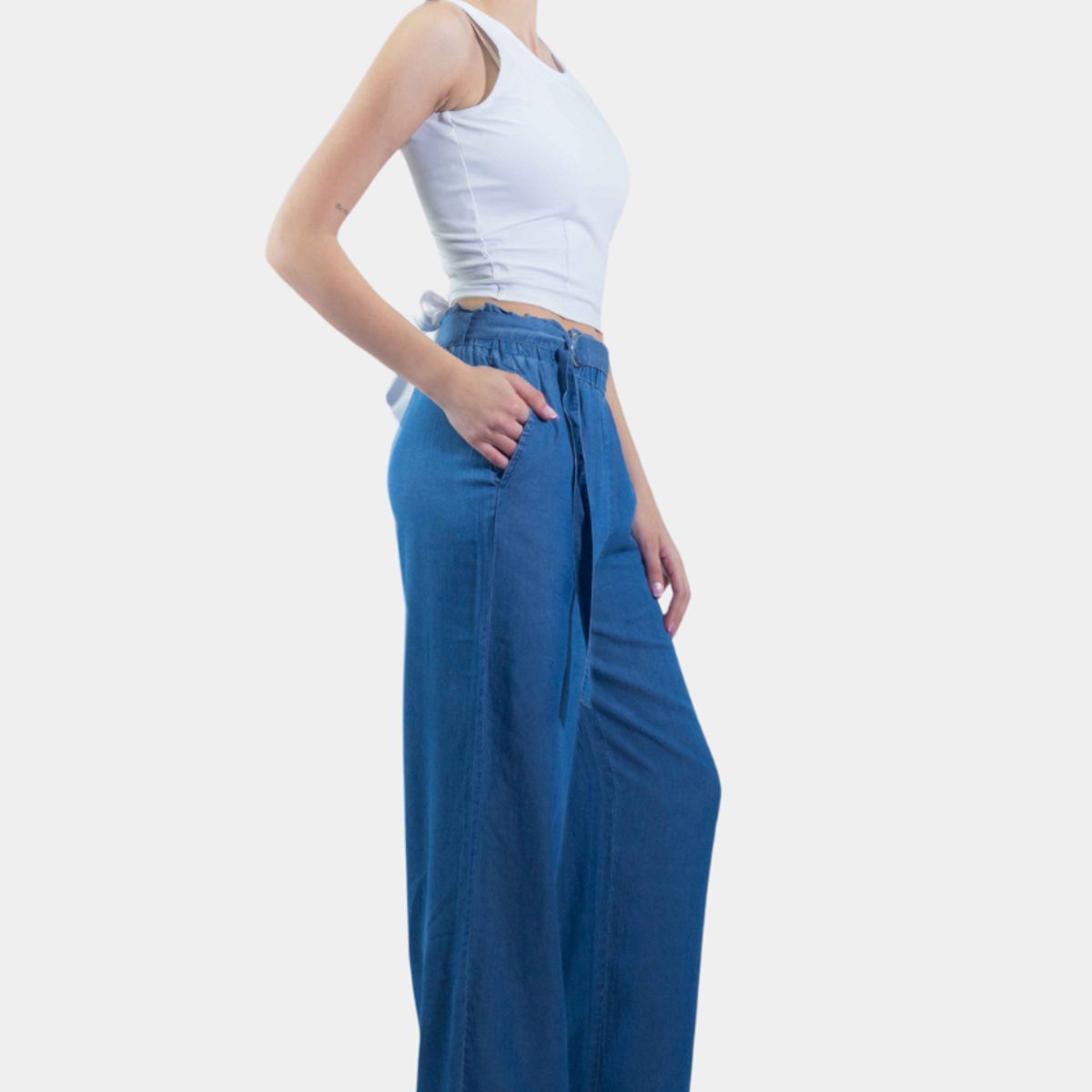 TENTATION - Pantalon Palazzo Tencel Tentation