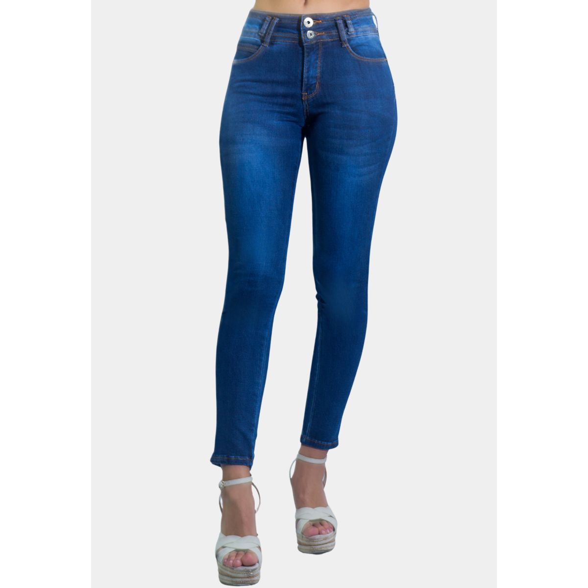 TENTATION - Jeans Pitillo Focalizado Azul  TA Push Up Tentation