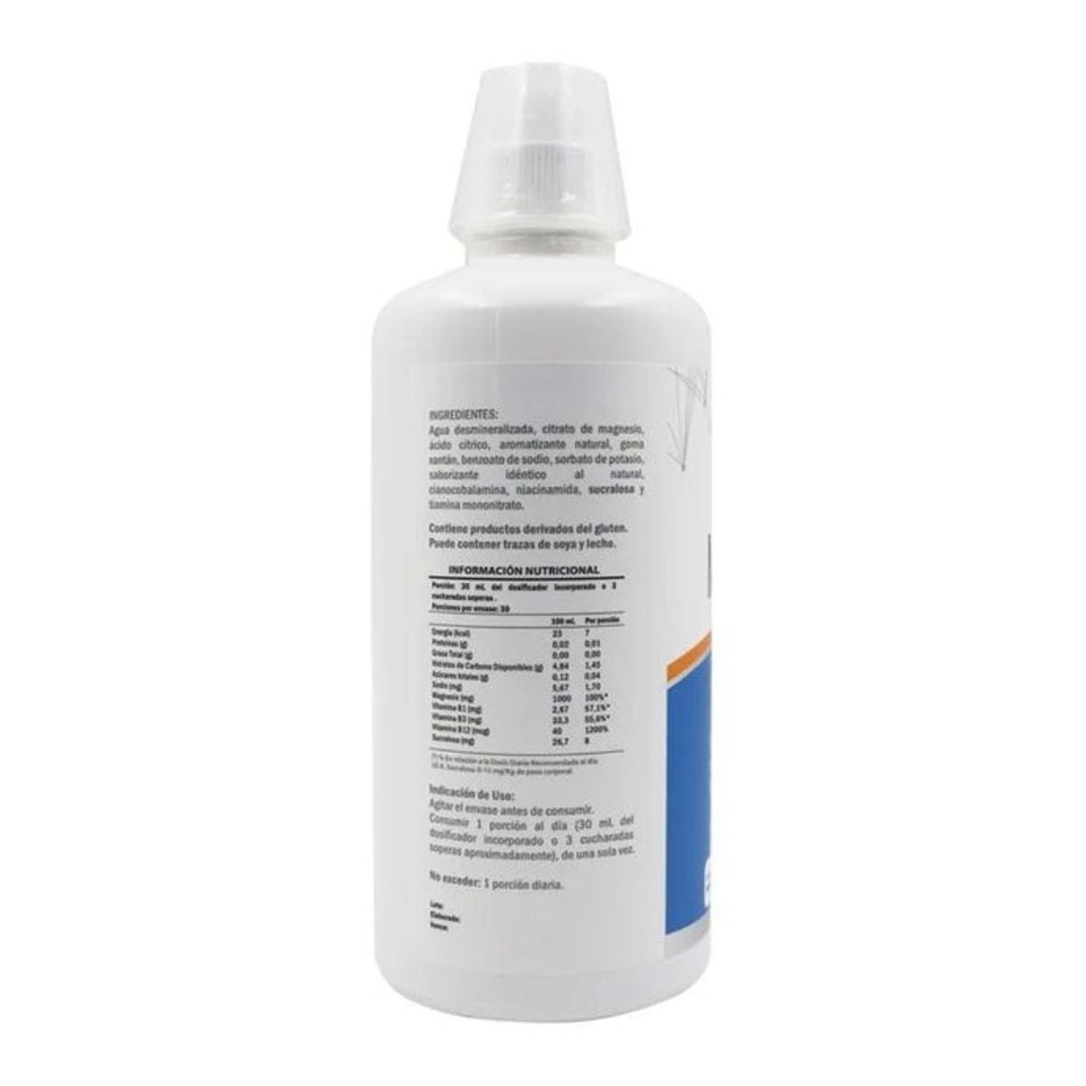 CP NUTRIENTES - Citrato de Magnesio + Vitamina B1, B3 y B12, 900 ml, CPN