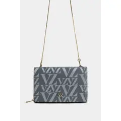 VELEZ - Vélez Manos Libres Mini Cuero y Lona Mujer Monogram Gris