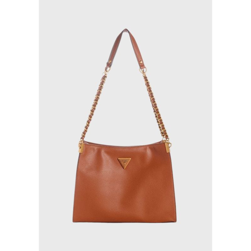 GUESS - Cartera Maranta Small Shoulder Satchel Café Guess