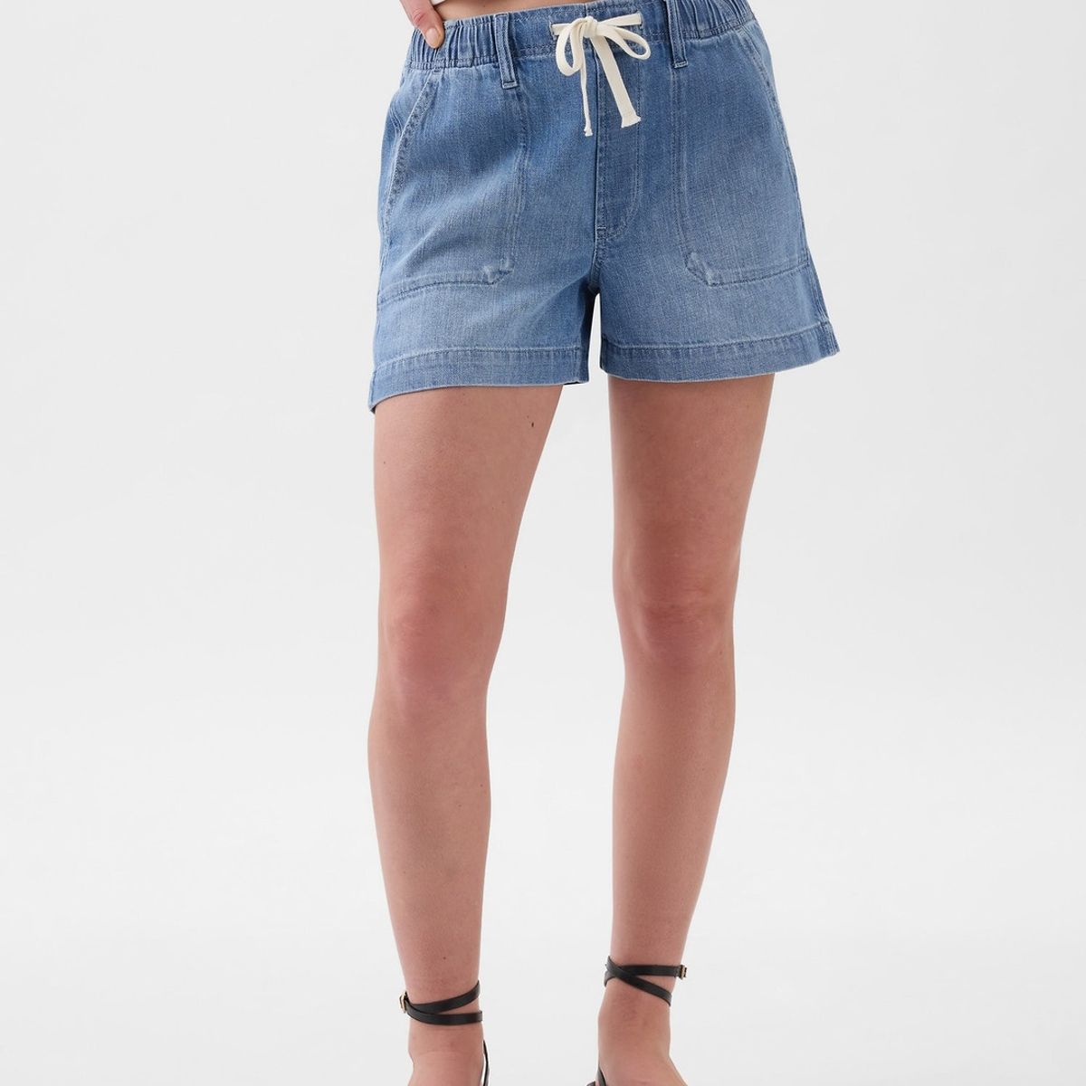 GAP - Short Denim Pull On Mujer Azul