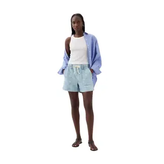GAP - Short Denim Pull On Mujer Celeste