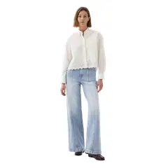 GAP - Jeans Wide Leg Stride Mujer Celeste