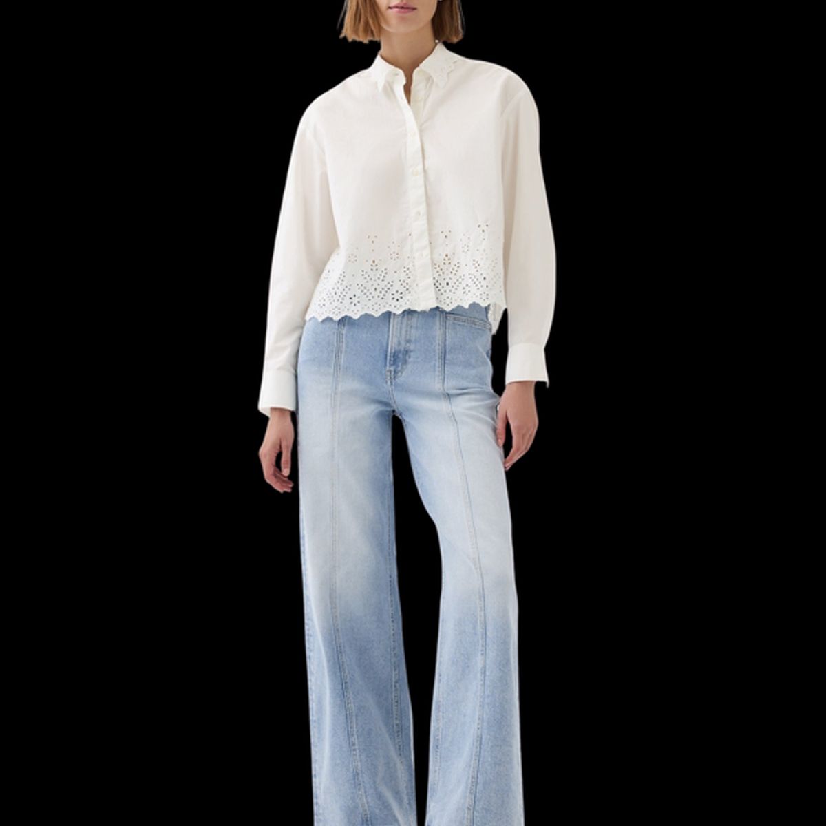 GAP - Jeans Wide Leg Stride Celeste