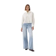 GAP - Jeans Wide Leg Stride Mujer Celeste