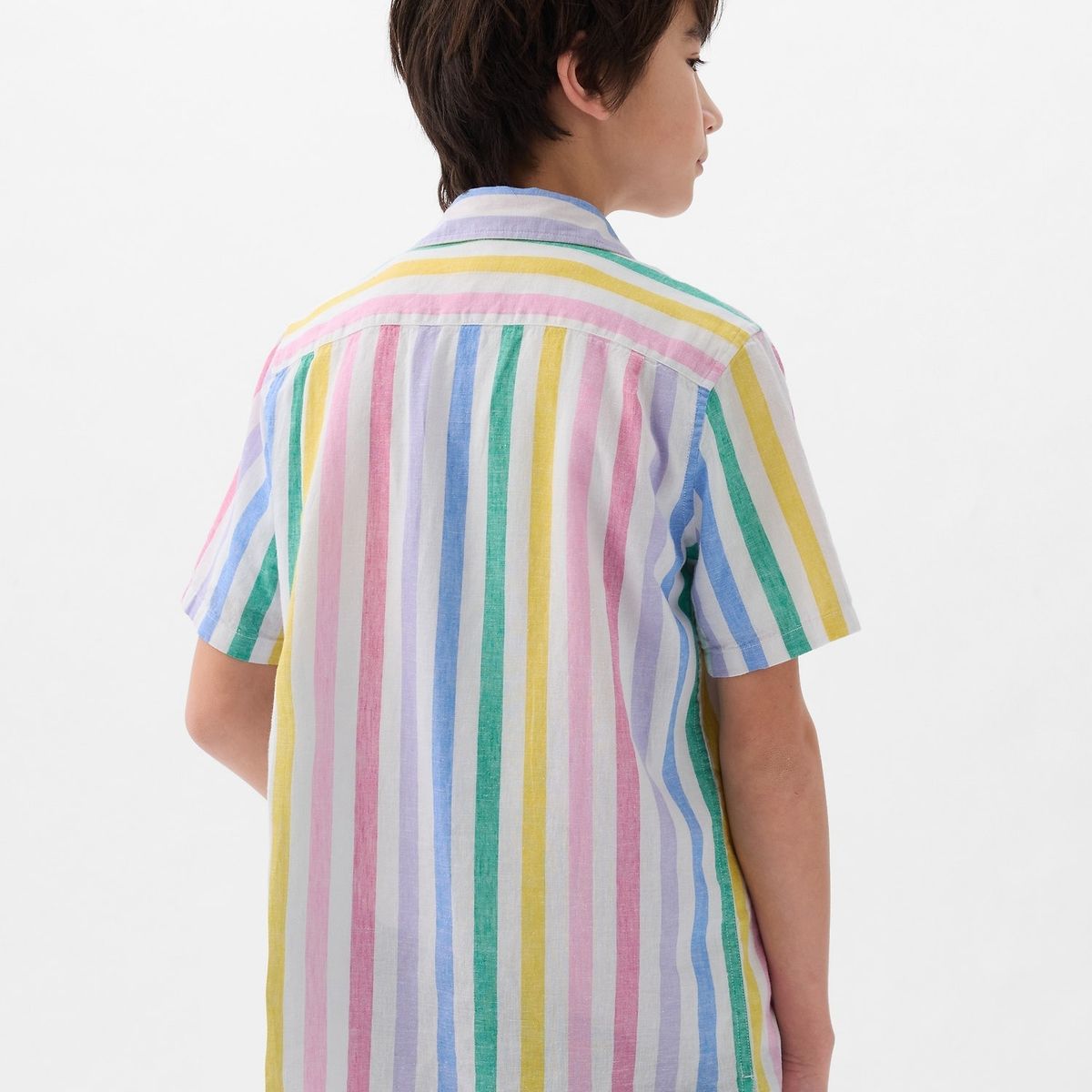 GAP - Camisa Niño Lino Manga Corta Rayada GAP