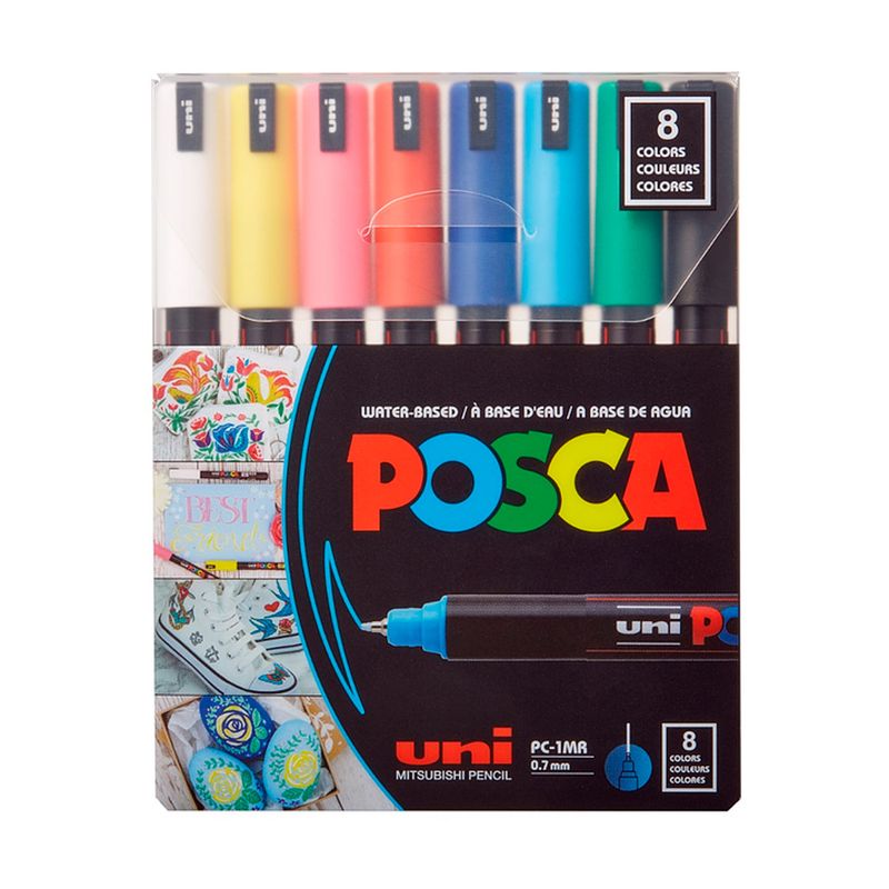 MITSUBISHI - Posca Pc-1mr (0.7mm) - Set 8 Colores
