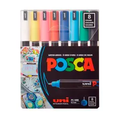 MITSUBISHI - Posca Pc-1mr (0.7mm) - Set 8 Colores